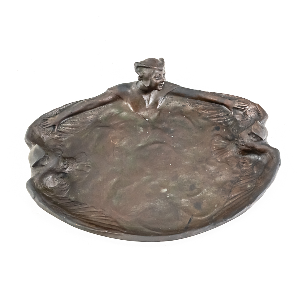 Frishmuth "Jester and Two Owls" Vide-Poche Tray