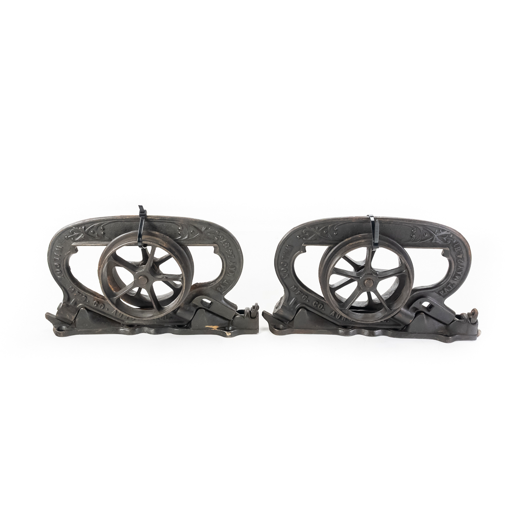 (2) Set Wilcox Cast Iron Barn Door Rollers