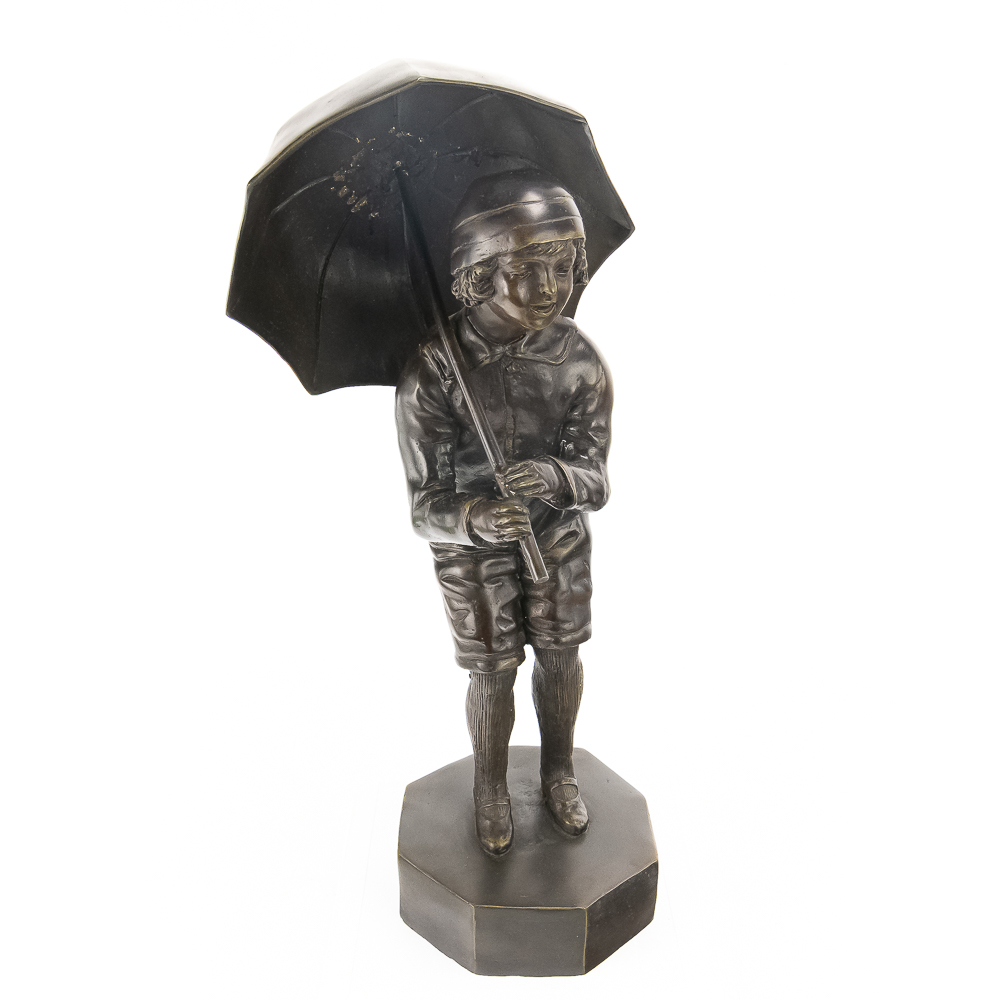 Chiparus-Style "The Child with an Umbrella" Statue
