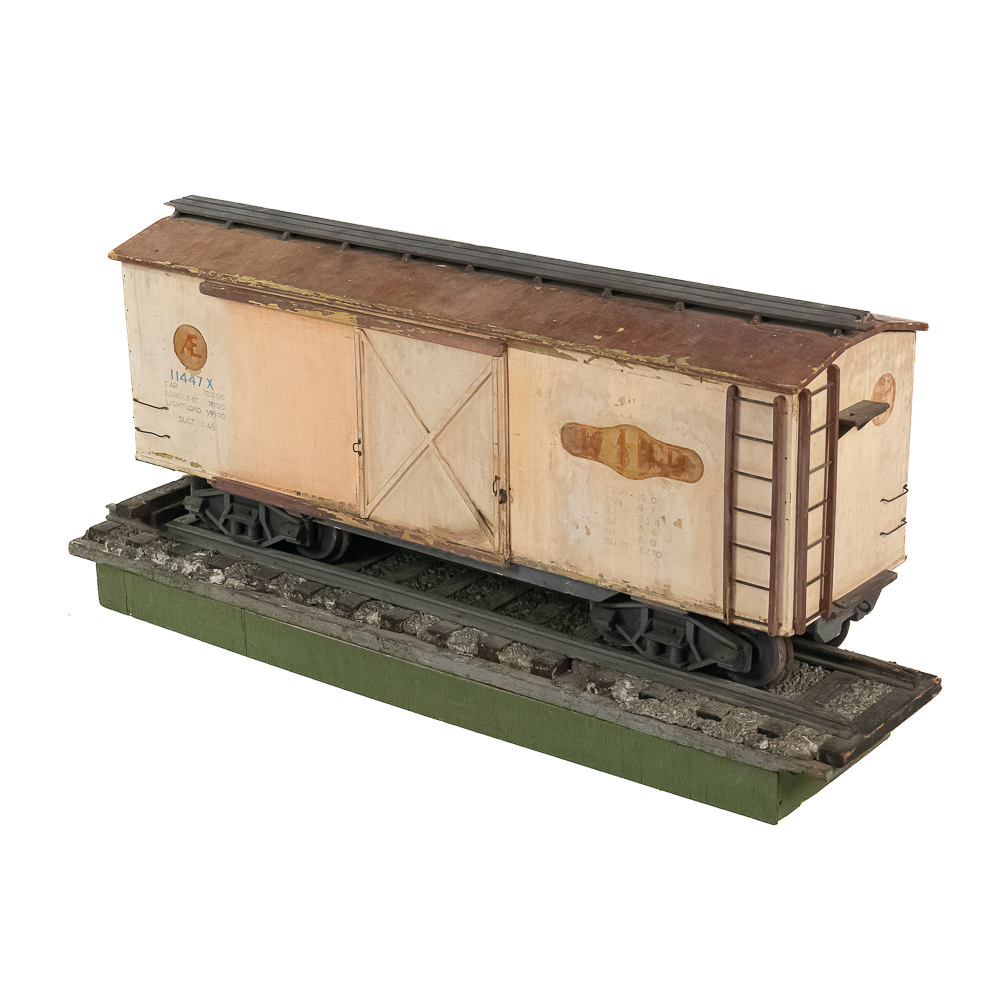 Vintage Scale Model Boxcar with Track