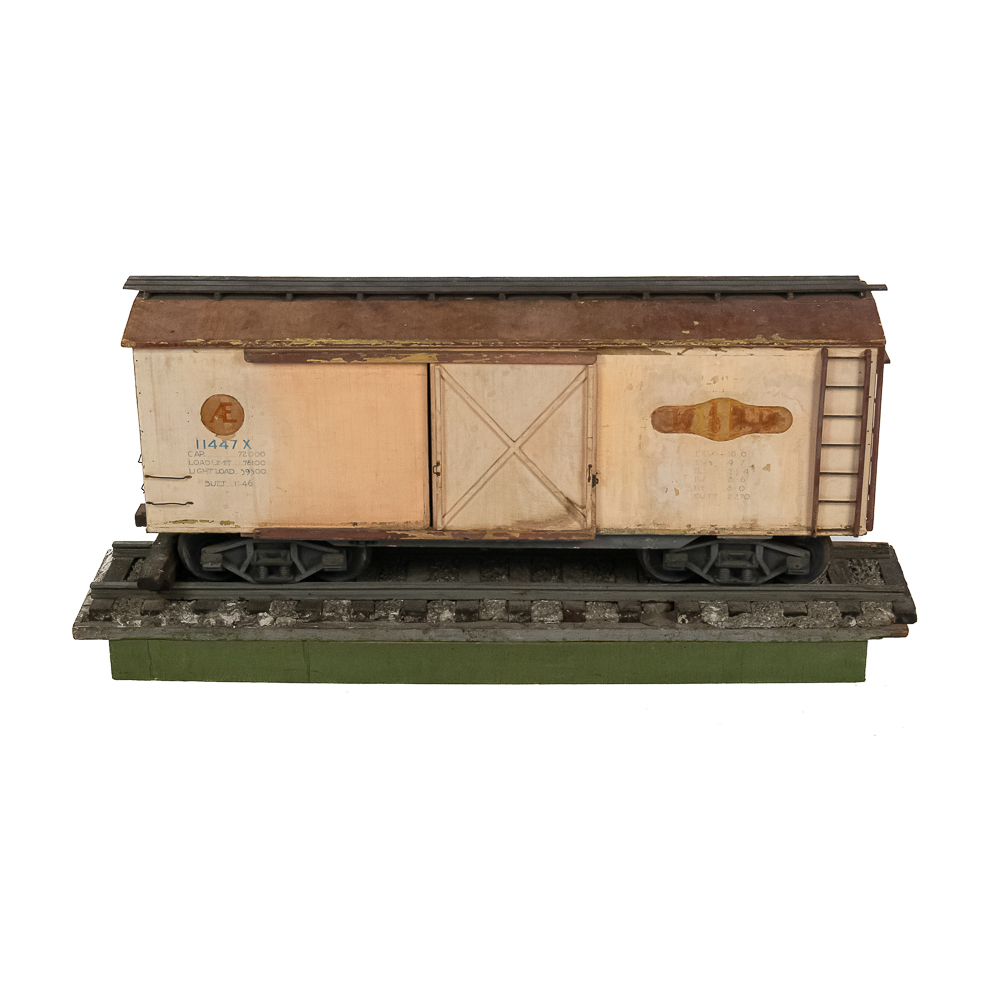Vintage Scale Model Boxcar with Track