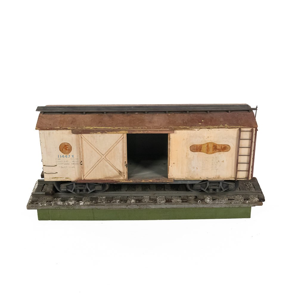 Vintage Scale Model Boxcar with Track