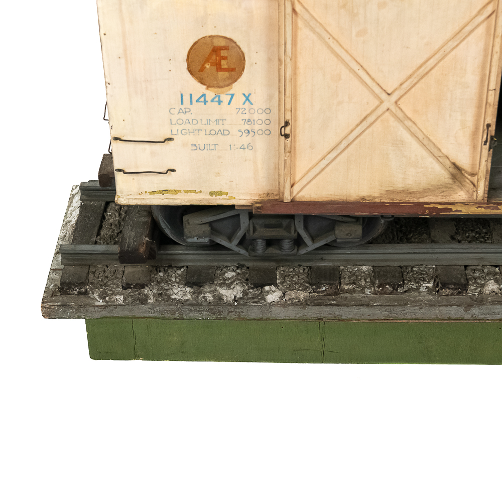 Vintage Scale Model Boxcar with Track