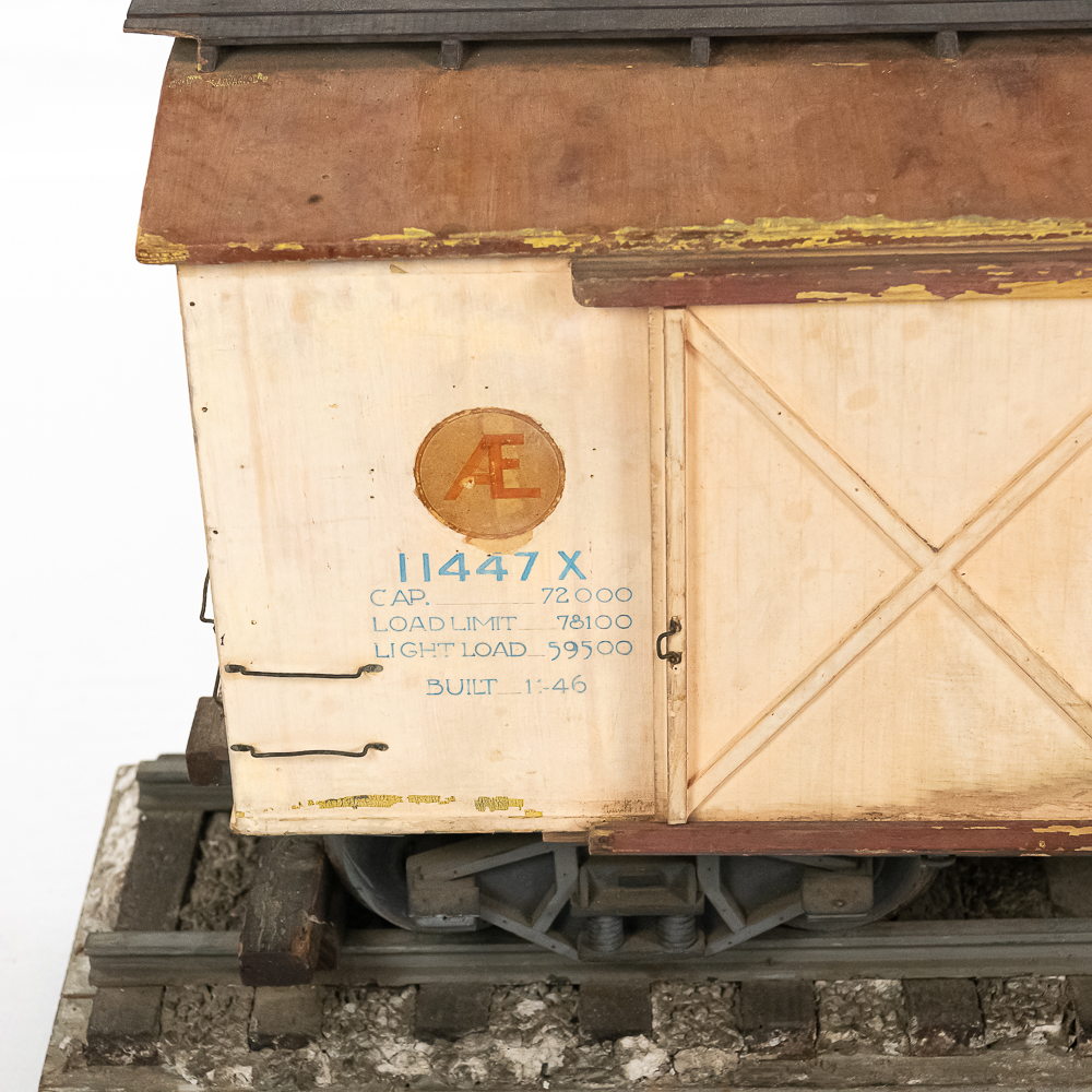 Vintage Scale Model Boxcar with Track