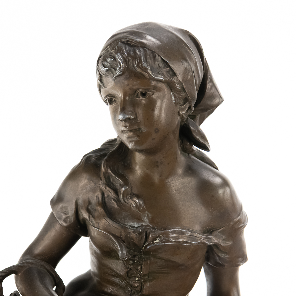 "Les Cerises" French Spelter Sculpture