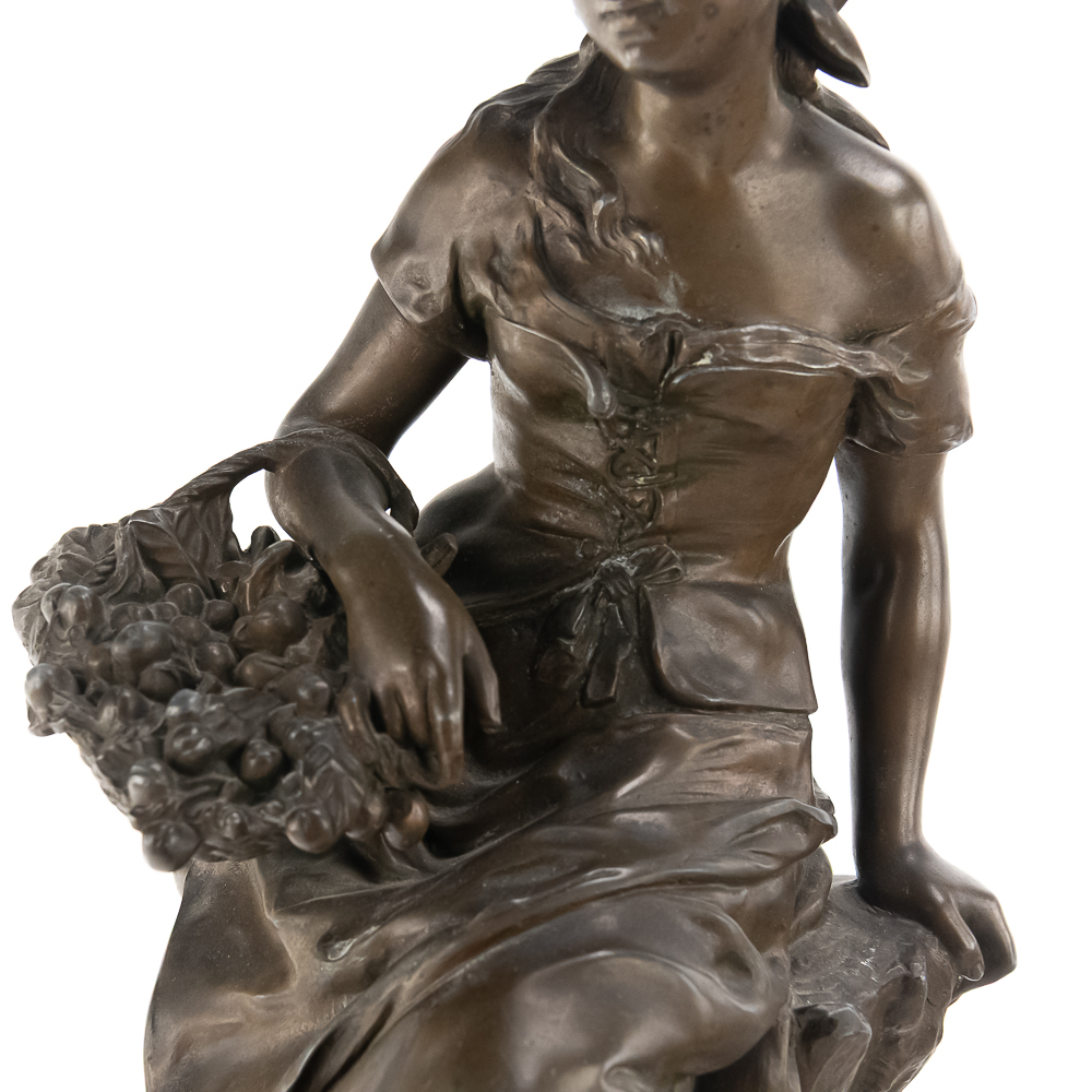 "Les Cerises" French Spelter Sculpture