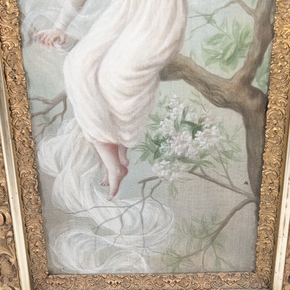 Framed Antique Painting "Allegory of Music"