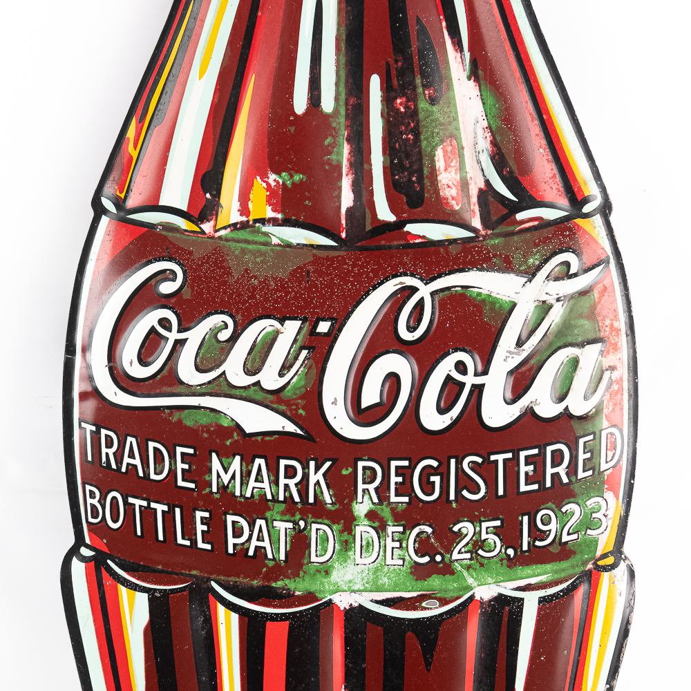 1932 Coca Cola SST Advertising Bottle Sign