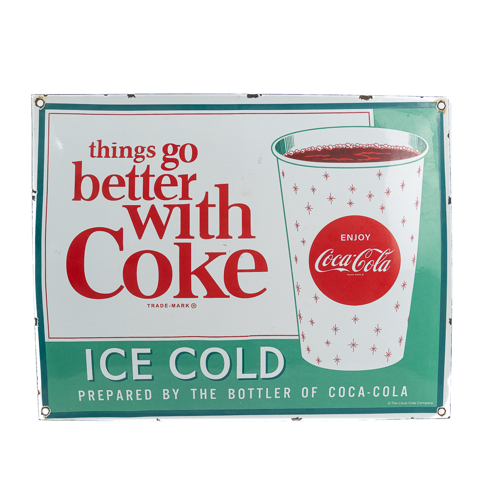 Things Go Better w Coke SSP Advertising Sign