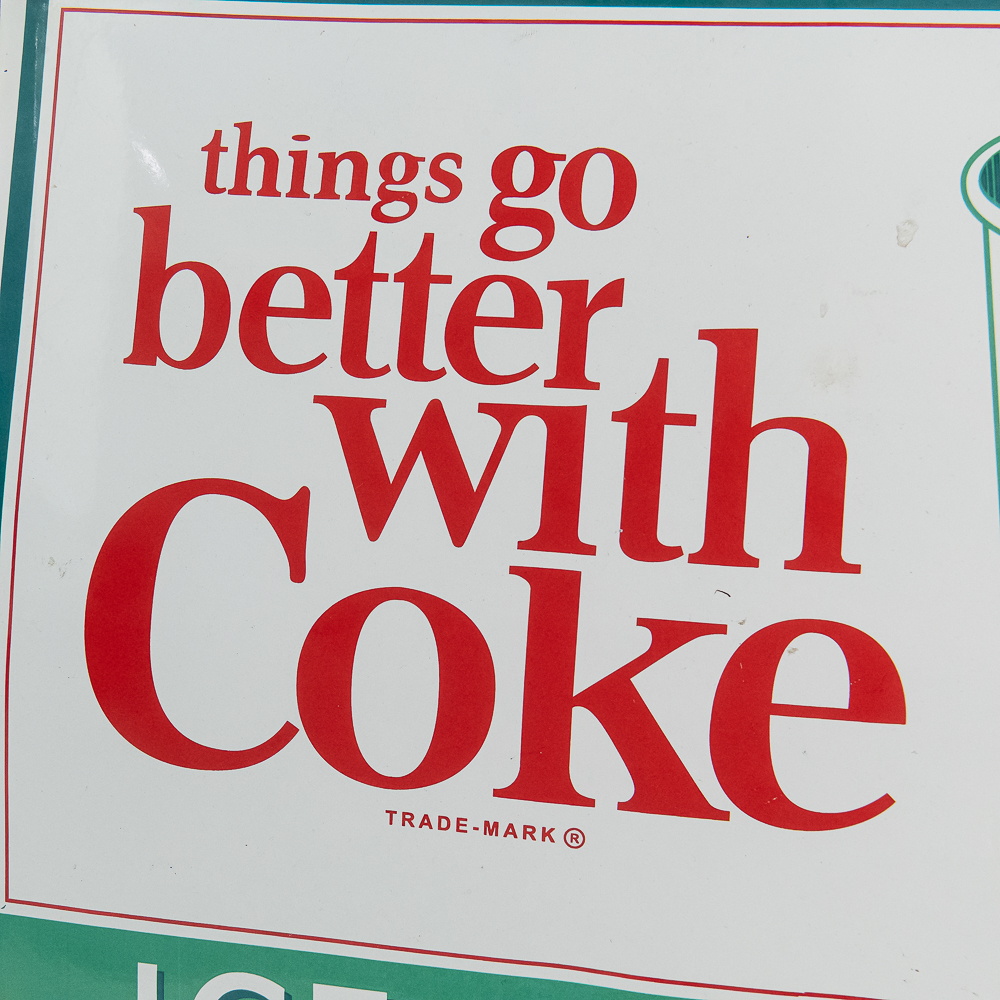 Things Go Better w Coke SSP Advertising Sign