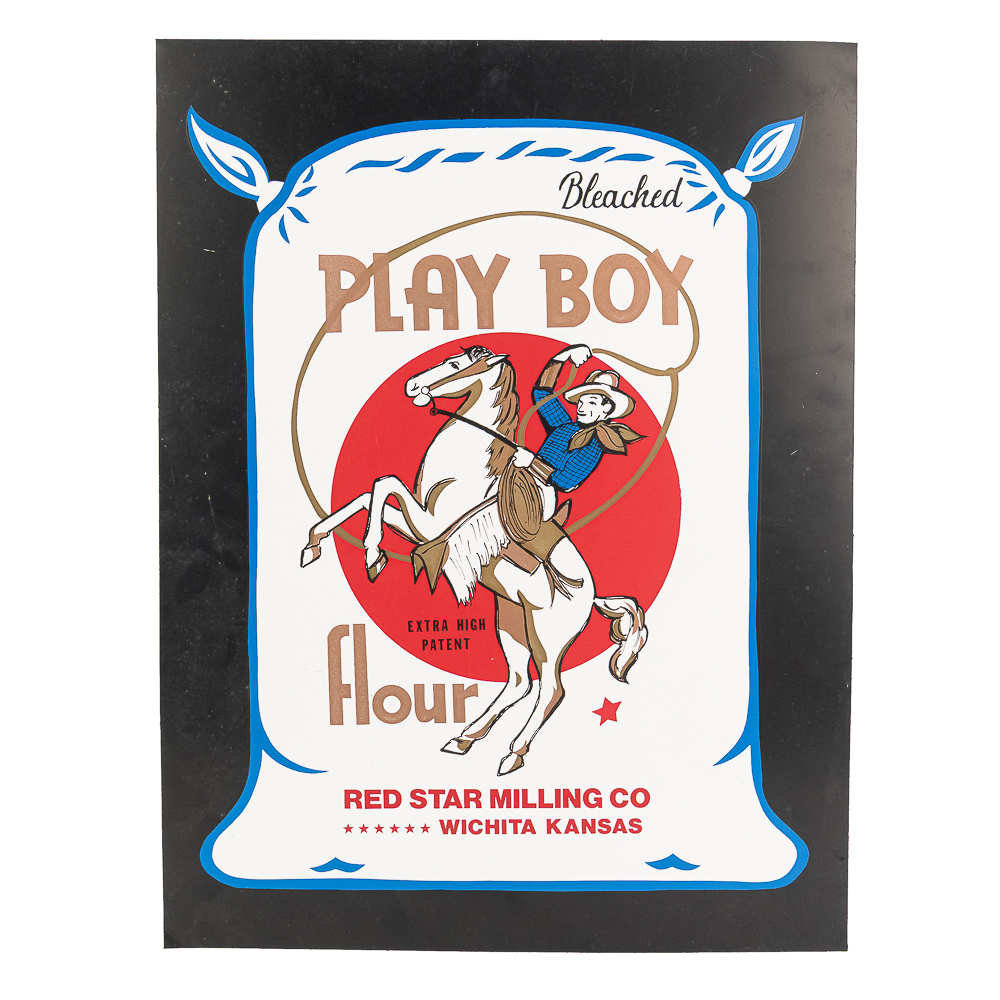 24" Playboy Flour Red Mill SST Advertising Sign