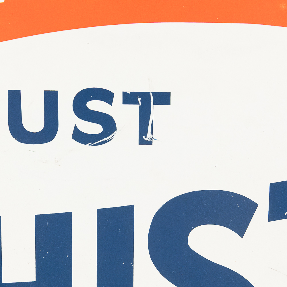 "Thirsty? Just Whistle" Metal Bottle Cap Sign