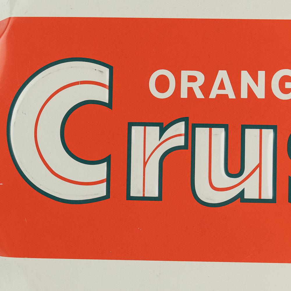 Orange Crush Metal Bottle Cap Sign