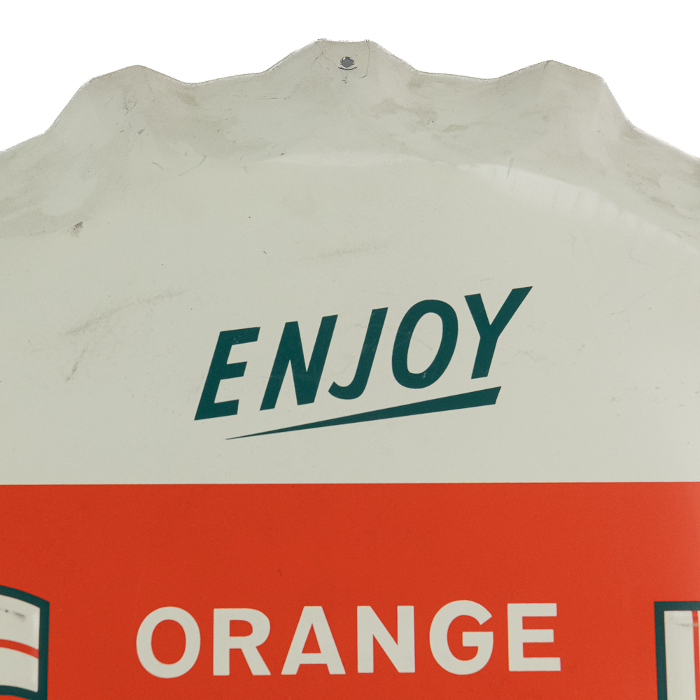 Orange Crush Metal Bottle Cap Sign