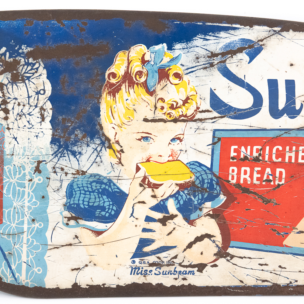 Sunbeam Bread Country Store Door Push Bar Sign