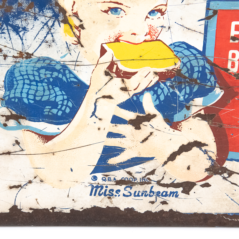 Sunbeam Bread Country Store Door Push Bar Sign