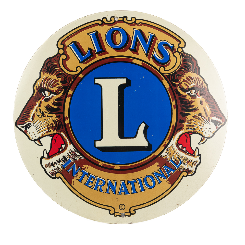 30" Lion's Club Single Sided Advertising Sign