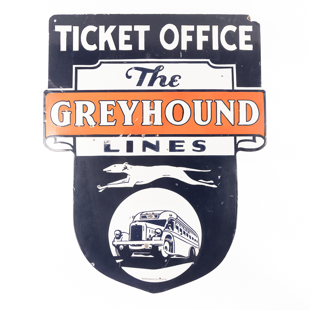 The Greyhound Lines Ticket DSP Advertising Sign