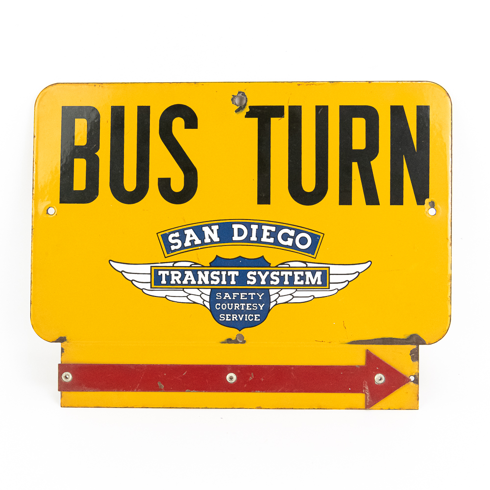 San Diego Transit System Bus SSP Advertising Sign