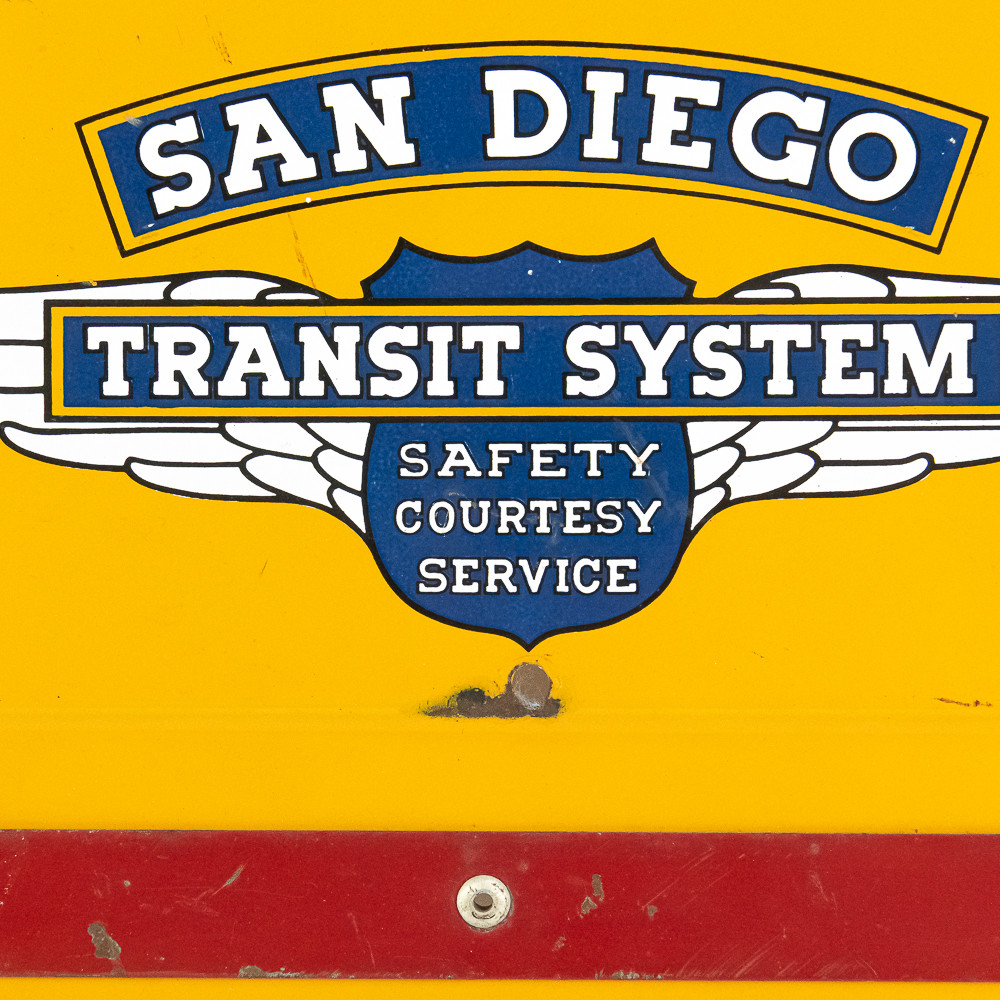San Diego Transit System Bus SSP Advertising Sign