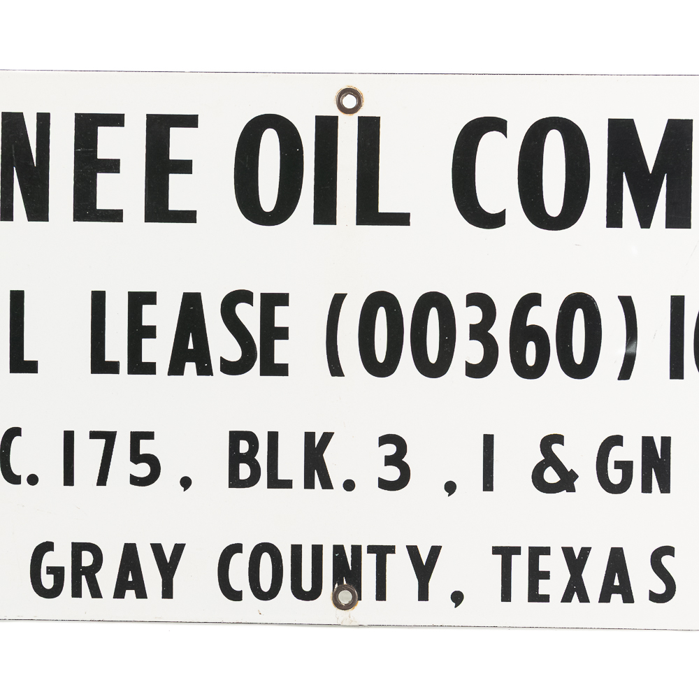 26" Kewanee Oil Well Lease SSP Advertising Sign