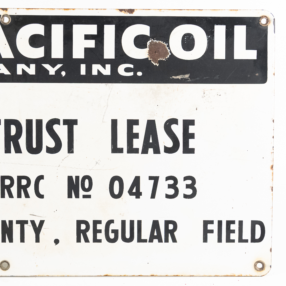 Texas Pacific Oil Well Lease SSP Advertising Sign