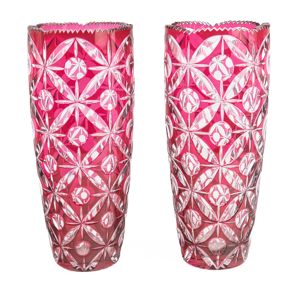 2 Crystal Vases