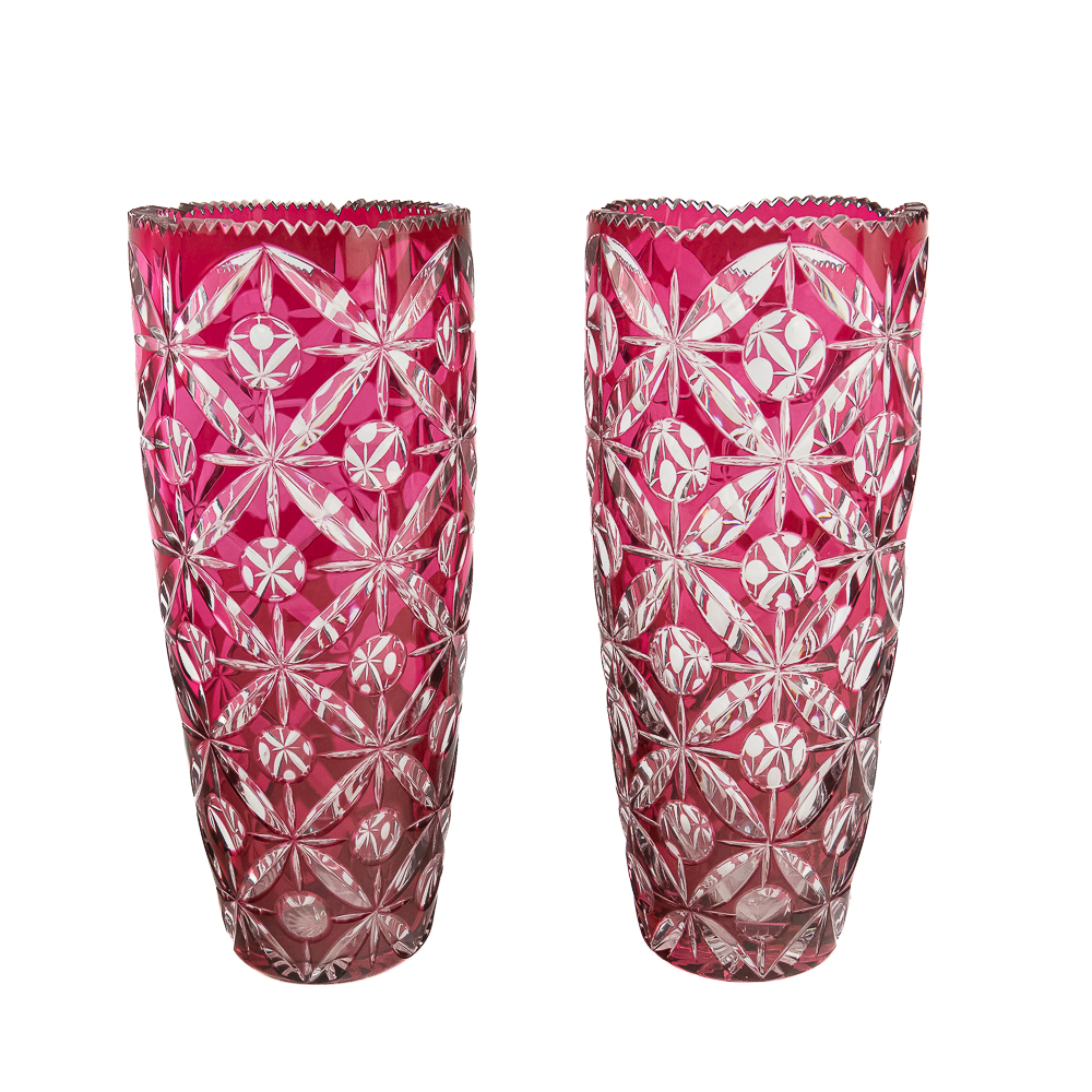 2 Crystal Vases