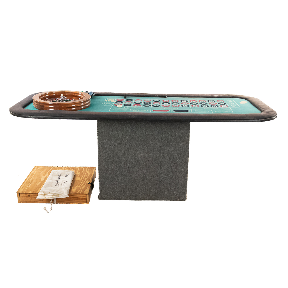 Roulette Wheel Table with Stain