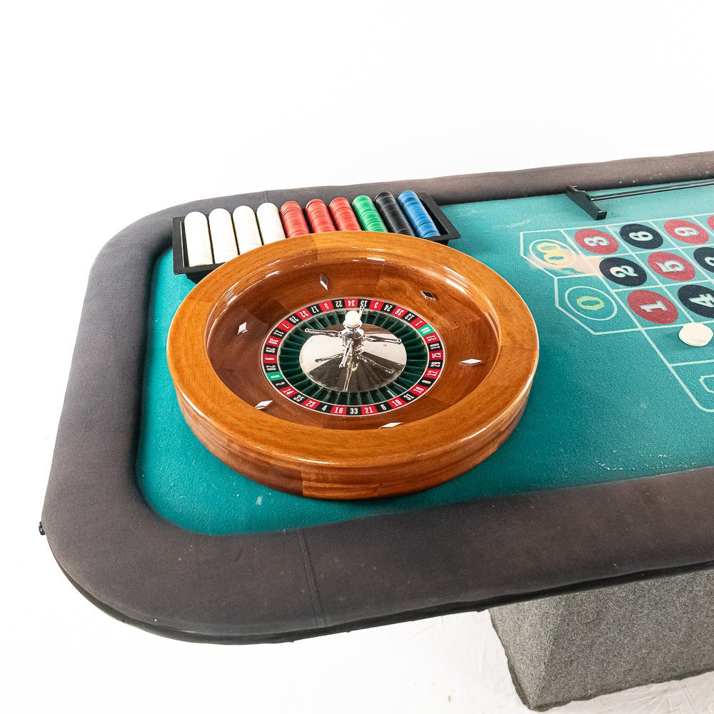 Roulette Wheel Table with Stain
