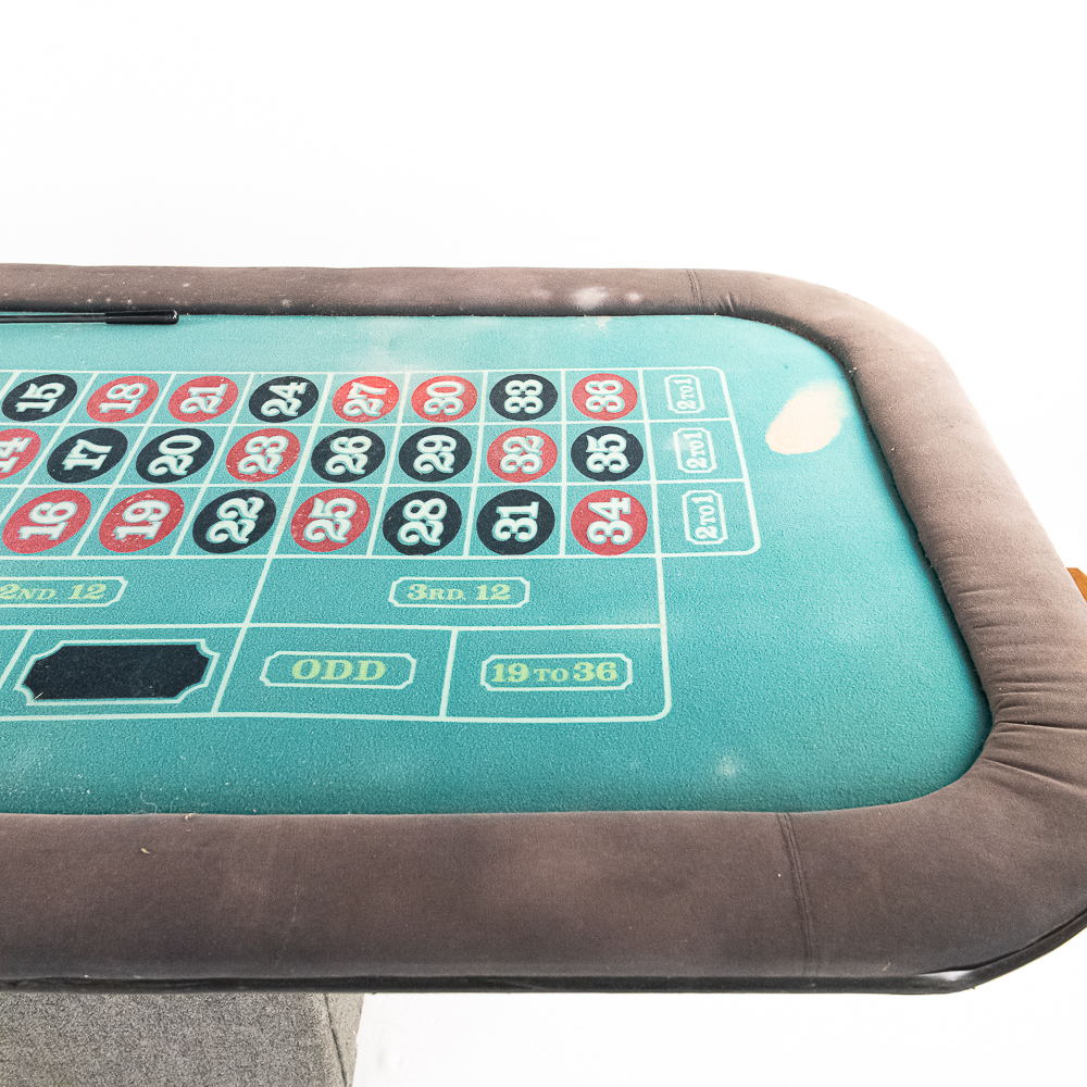 Roulette Wheel Table with Stain