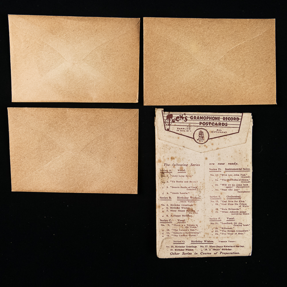 Tuck's Gramophone Record Postcards