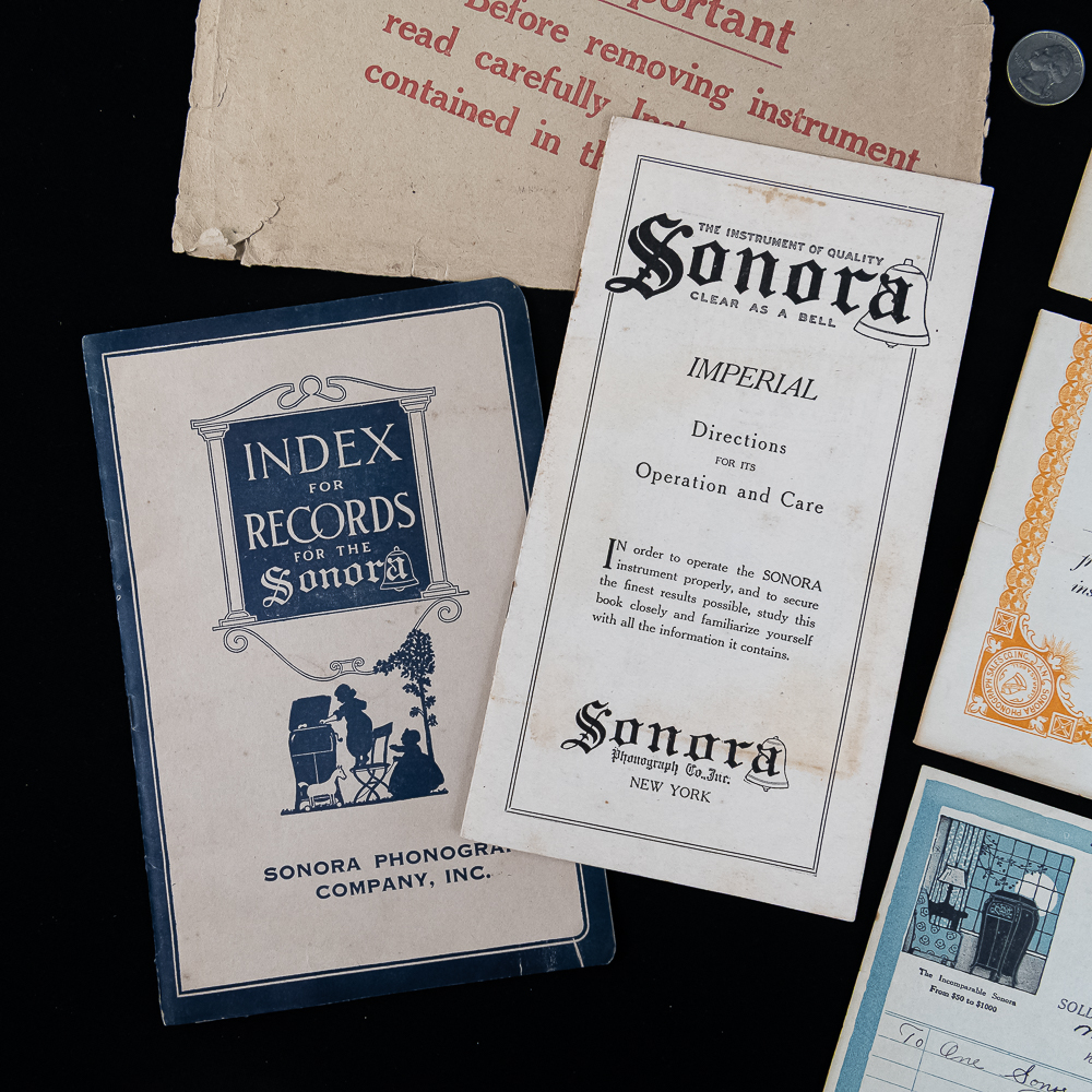 1921 Sonora Phonograph Ephemera Group