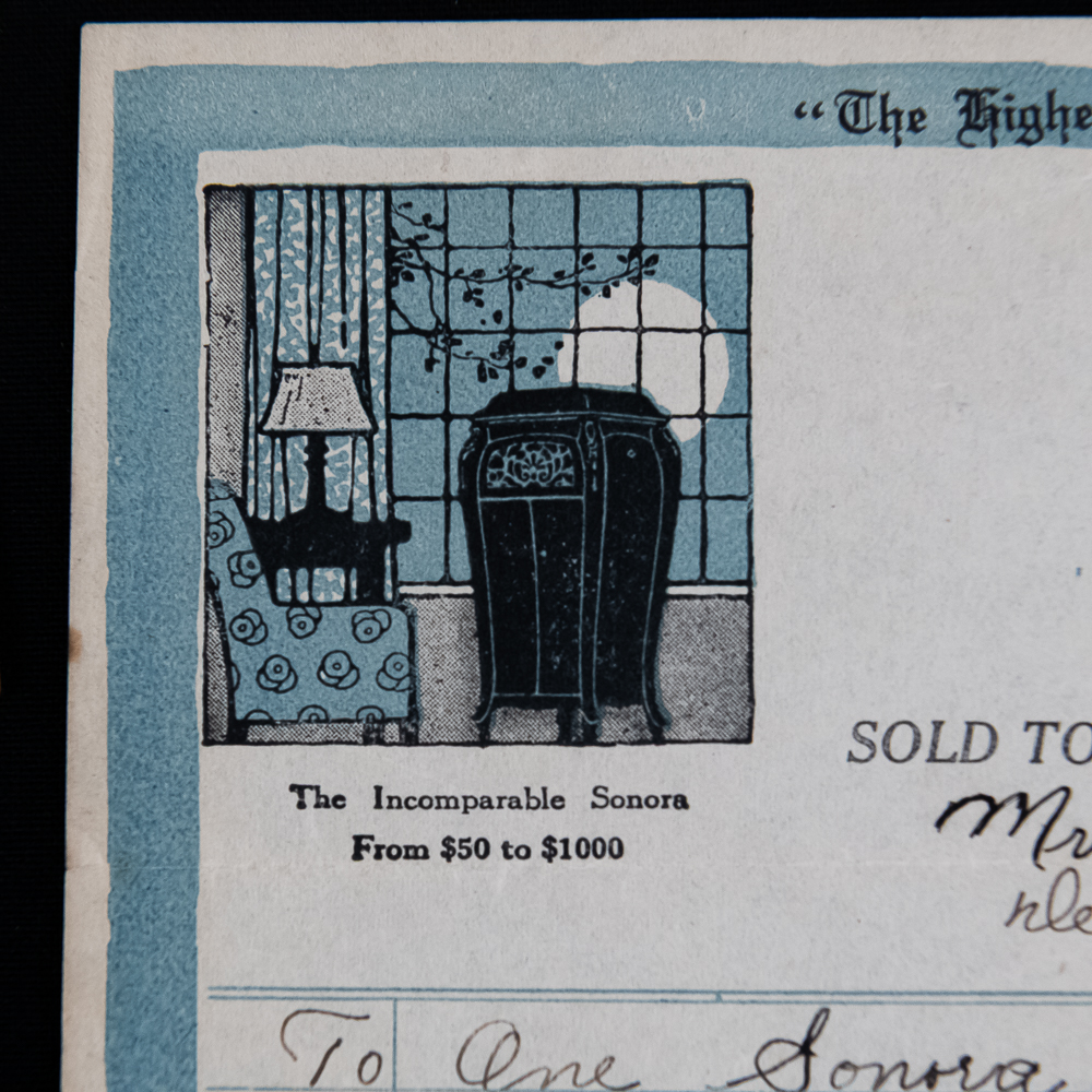 1921 Sonora Phonograph Ephemera Group