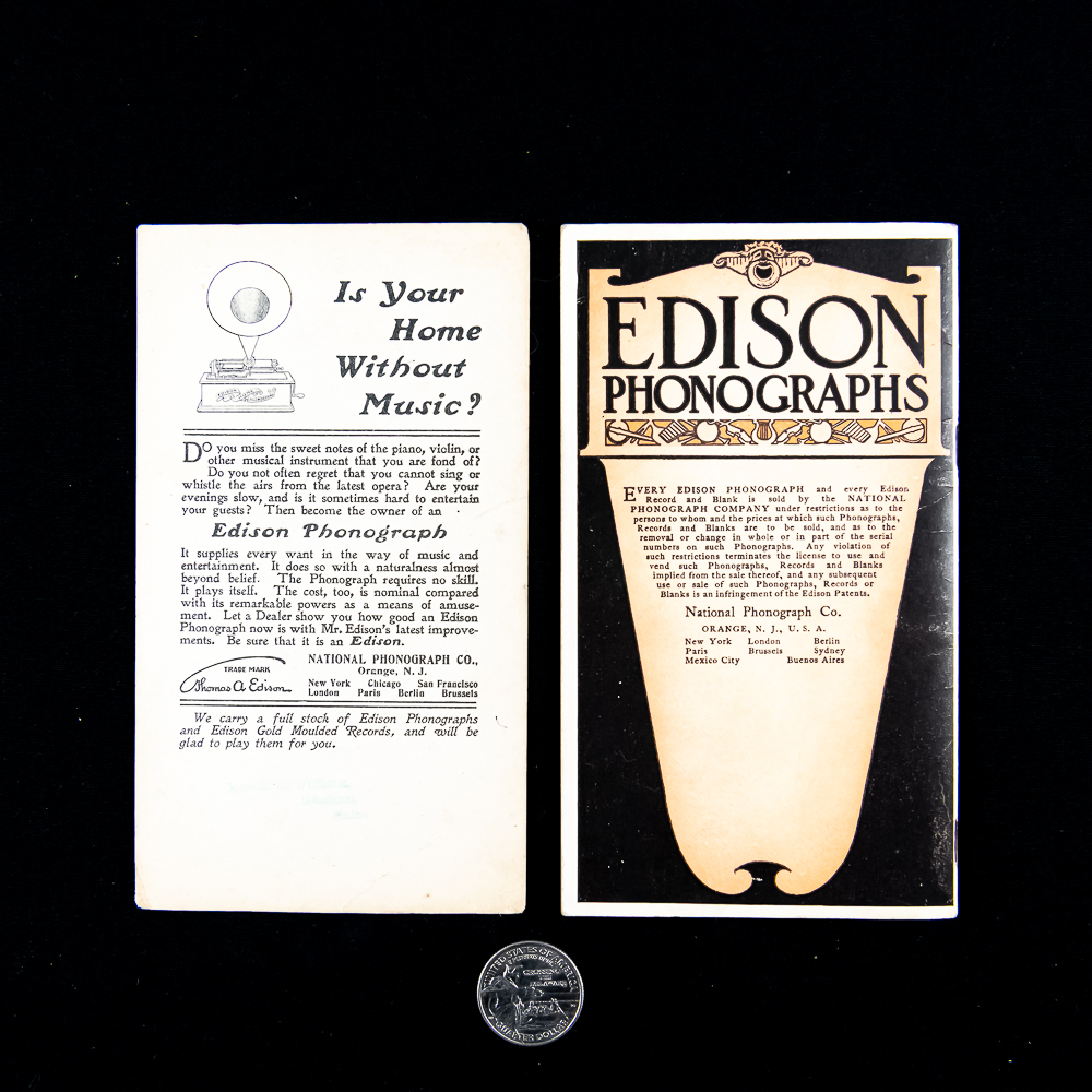 Edison Phonograph Ad Pair