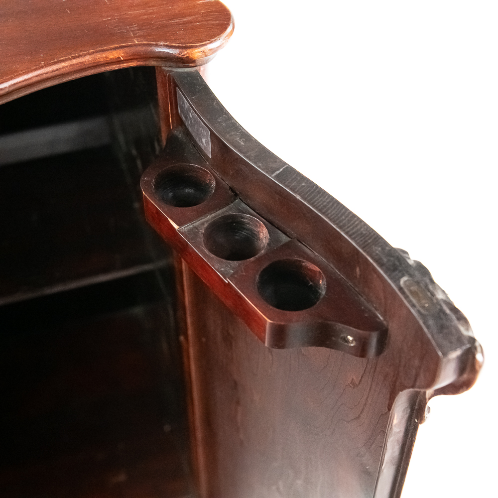 Mahogany Bow Front Record Cabinet