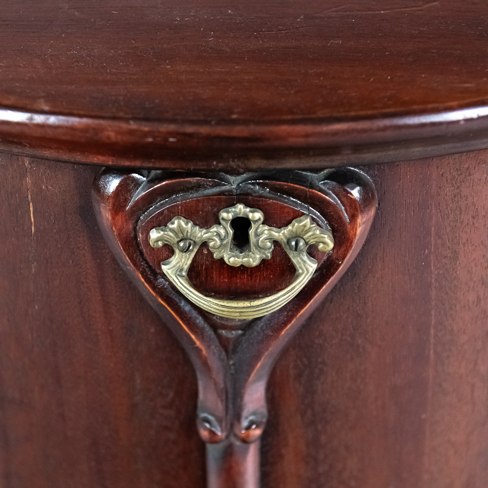 Mahogany Bow Front Record Cabinet