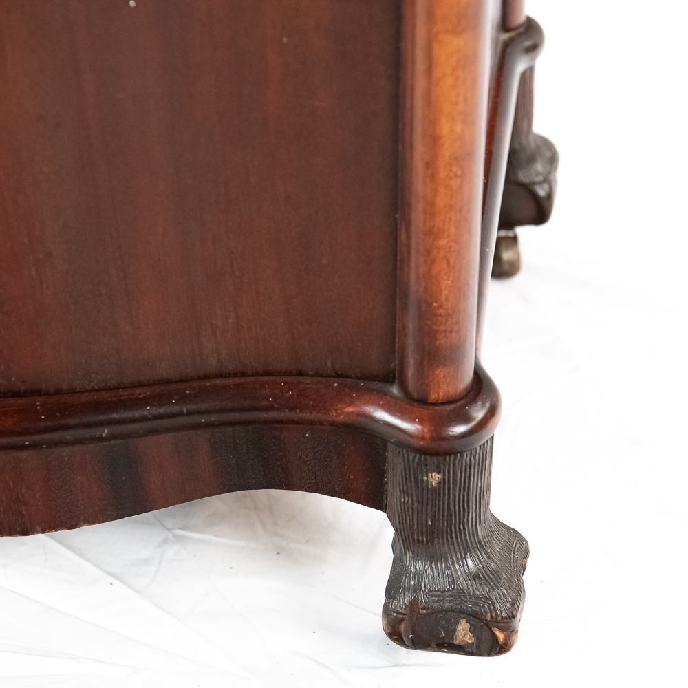 Mahogany Bow Front Record Cabinet