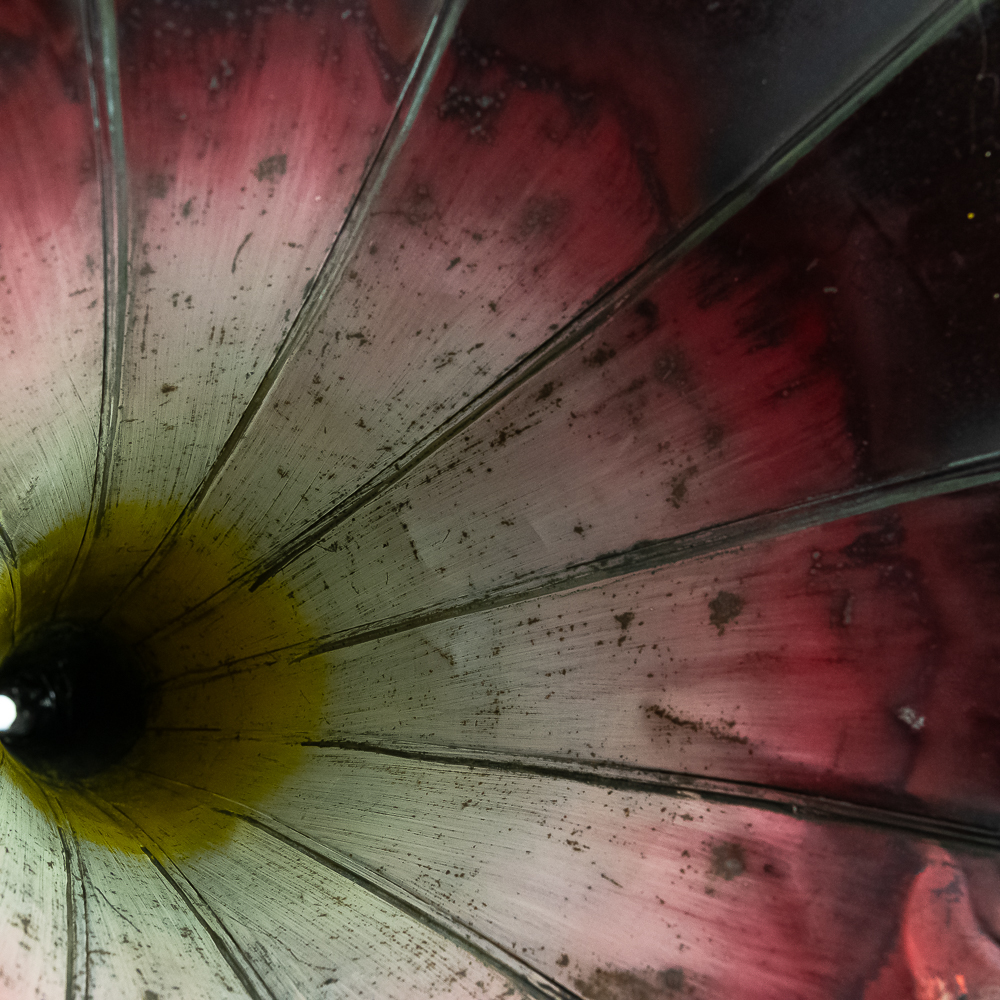 11 Panel Ruby Morning Glory Phonograph Horn