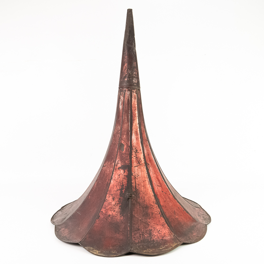 11 Panel Ruby Morning Glory Phonograph Horn