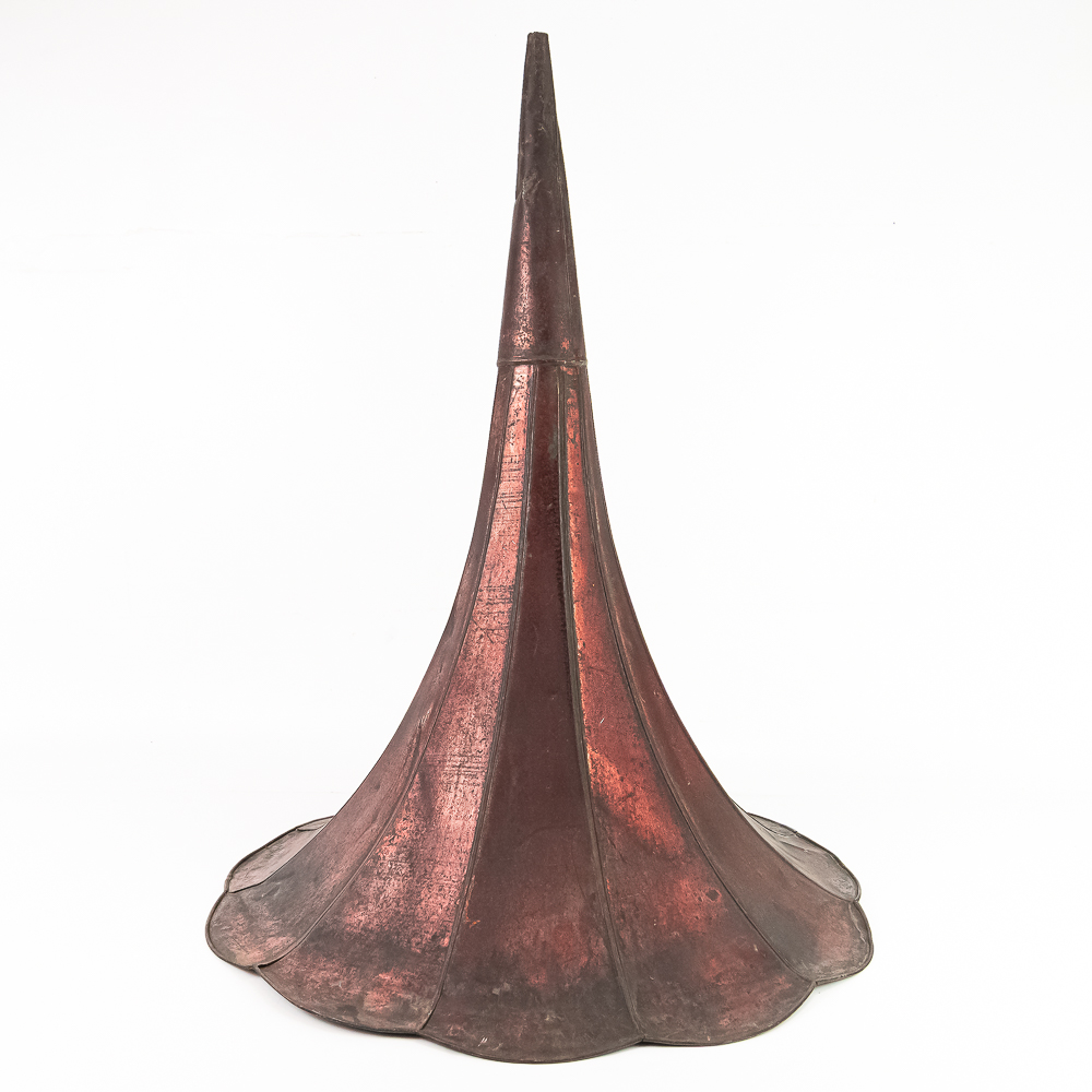 11 Panel Ruby Morning Glory Phonograph Horn