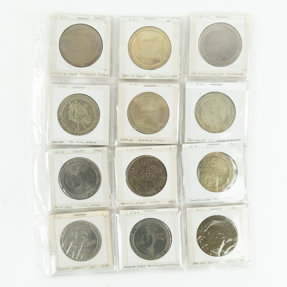 46 Assorted 90s-00s Riverboat Casino Gaming Tokens