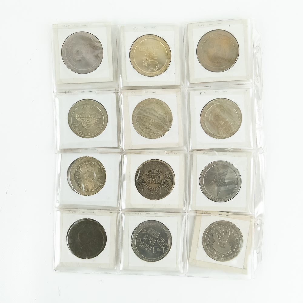 46 Assorted 90s-00s Riverboat Casino Gaming Tokens