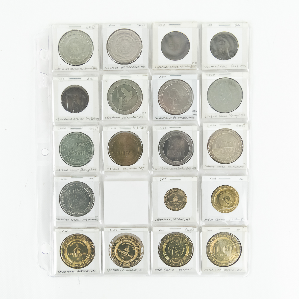 46 Assorted 90s-00s Riverboat Casino Gaming Tokens