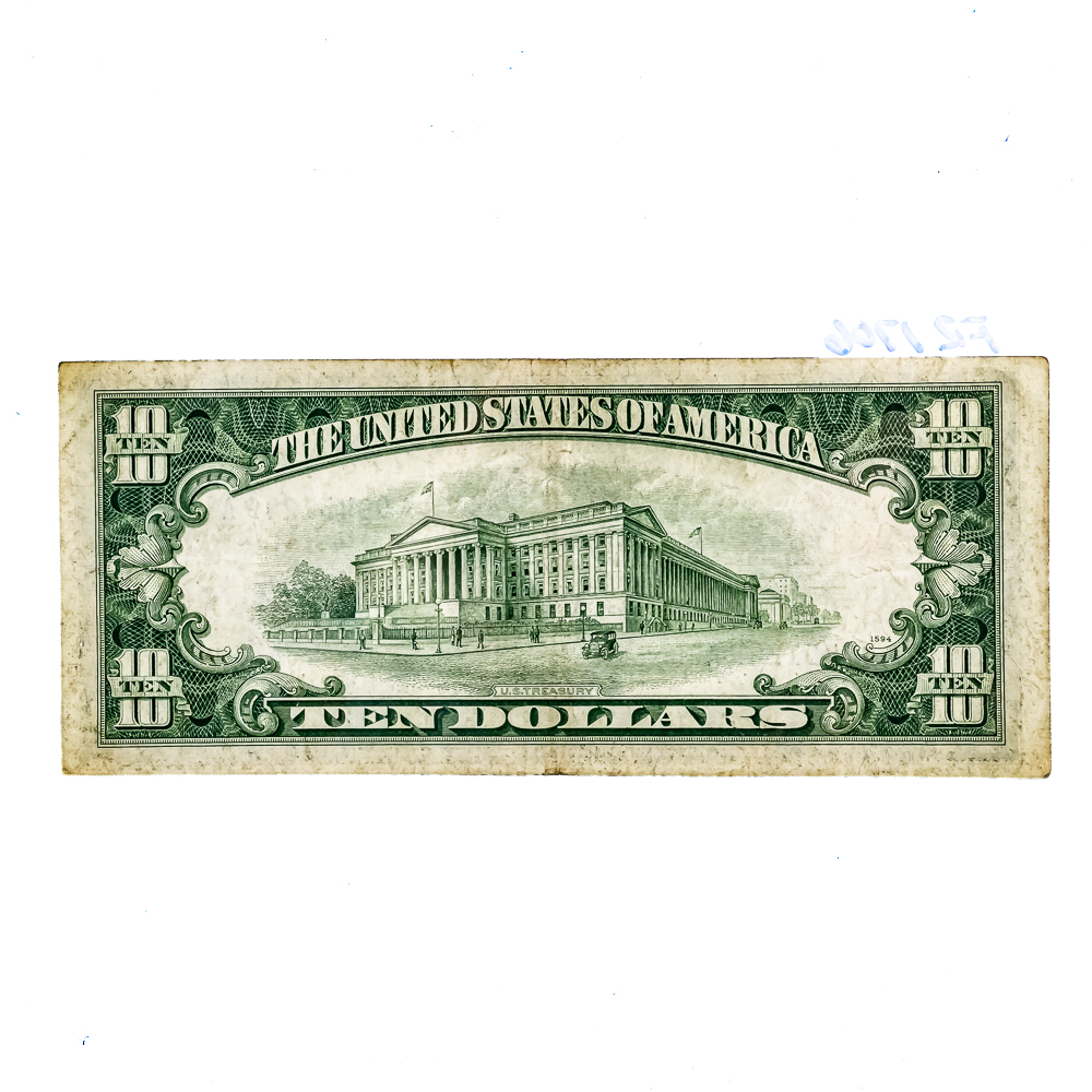 AU-XF 1934 & (2)1953 $10 Dollar Silver Certificate