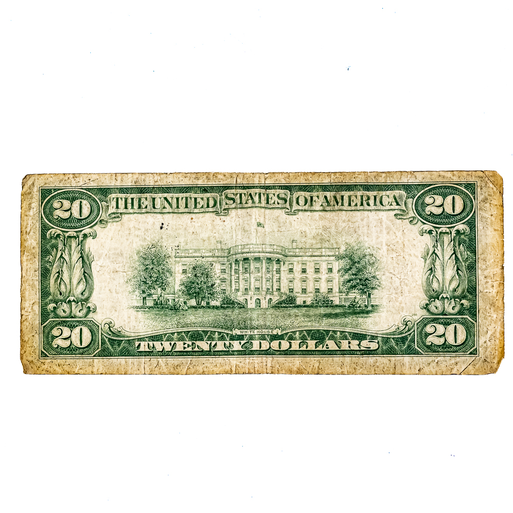 1935-A Hawaii $1 Silver Certificate & (3) $20 Bill