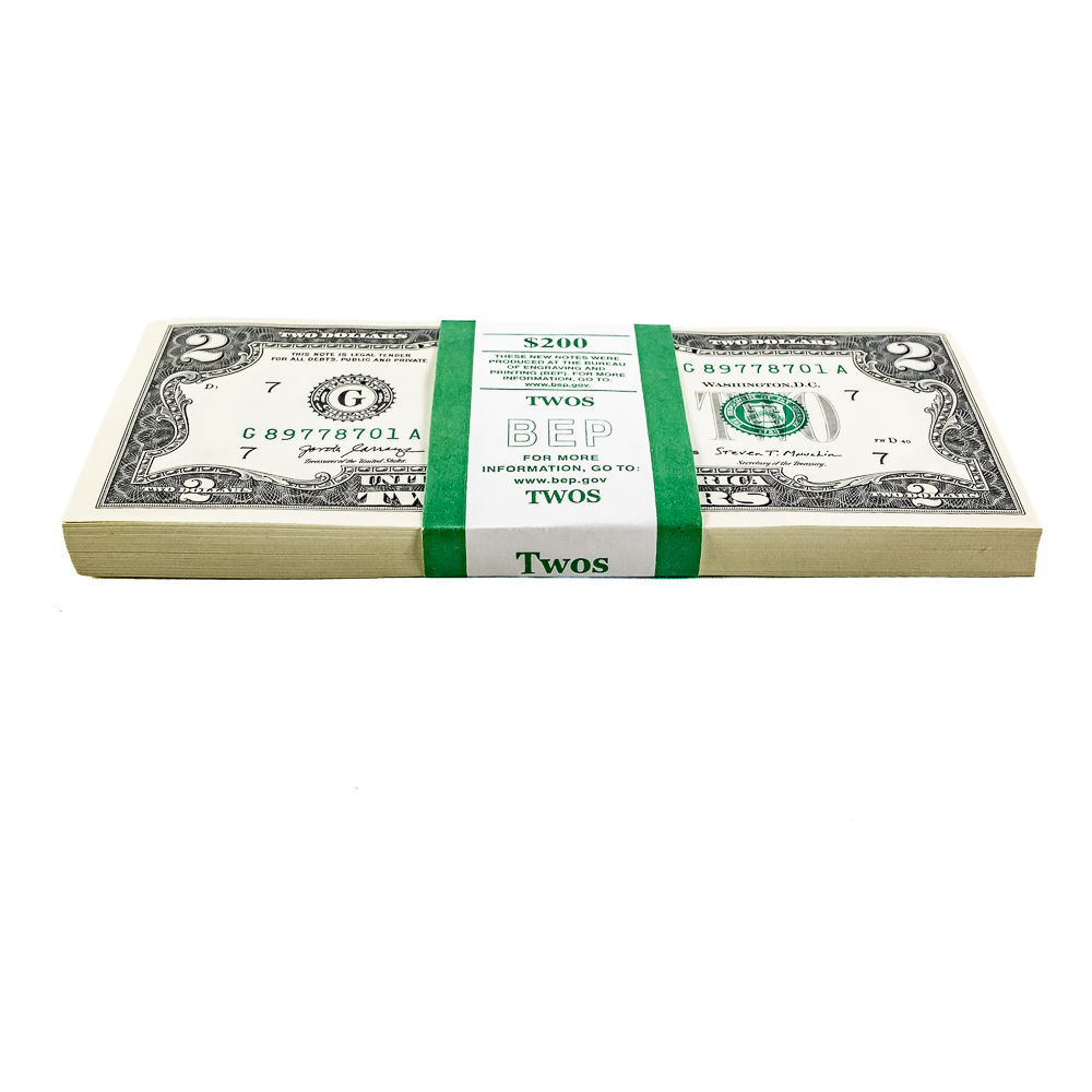 2017-A $2 Dollar BEP Pack (100) Sequential FRN $2