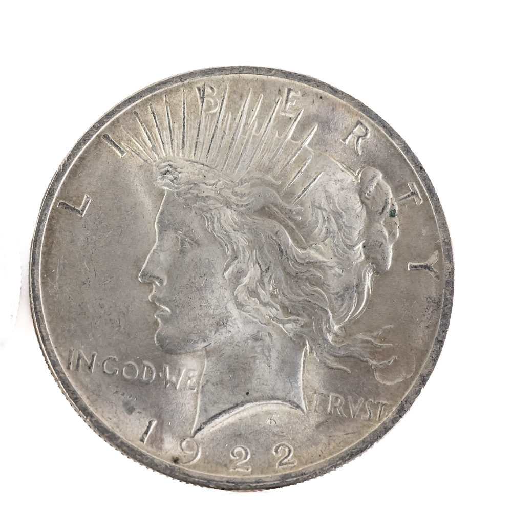 (4) 1922 Peace Silver Dollars