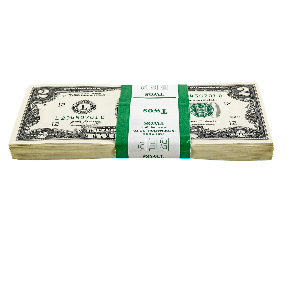 (2) 2017-A $2 Dollar BEP Packs w Sequential Bills