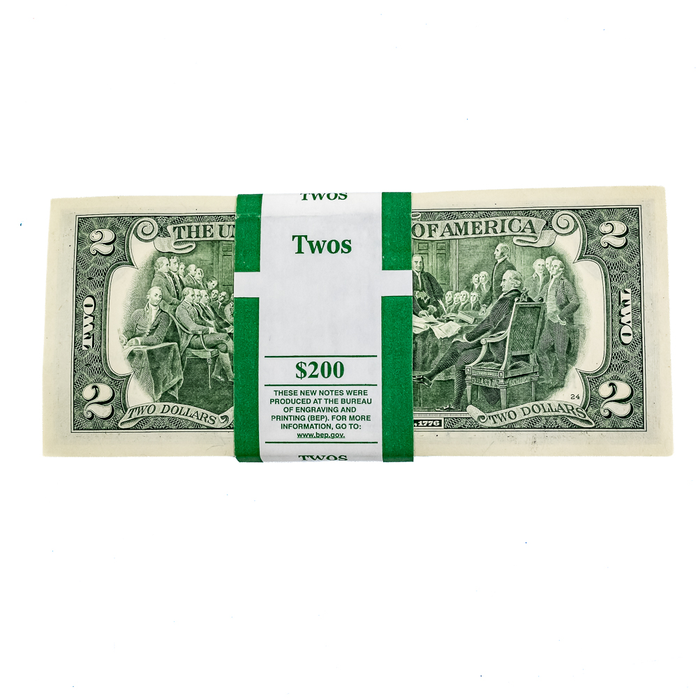 (2) 2017-A $2 Dollar BEP Packs w Sequential Bills